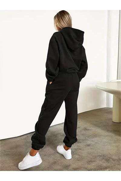 macklin Unisex Men's Women's London Printed Oversize 3 Thread Hooded Tracksuit Set