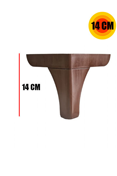 YILMAZ AKSESUAR 1. Kalite Plastik Ürgüp Ayak Ceviz Patinalı 14 Cm