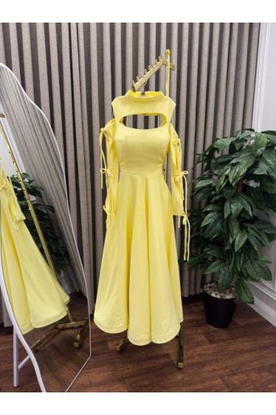 HOOR AL-YASMEEN Lemon elegant dress