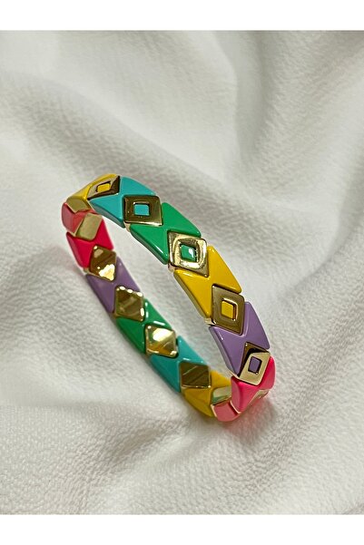 Çelik Lucky Store Porselen Kaplama Lastikli Bilezik