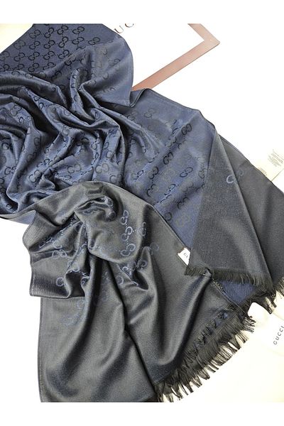 Webinay Home G Pattern Long Label Silk Wool Cotton Shawl Summer 4 Seasons Silk Scraf Hijab