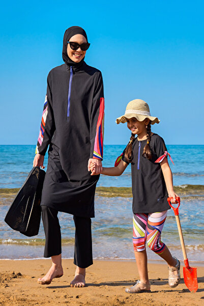 Marina Swimwear Μαγιό για κορίτσια με προστασία UPF50+ - Λεπτομέρεια με κορδέ...