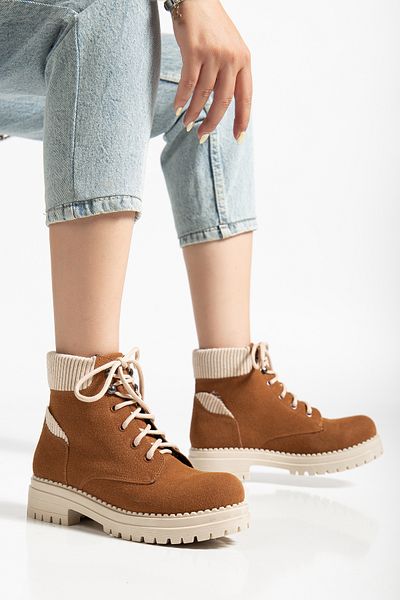 MİSS ZÜLÜF Women's Casual Fleece Lining Winter Height Keep Warm Non-Slip Thermolastic Sole Long Omrlu Material Boots