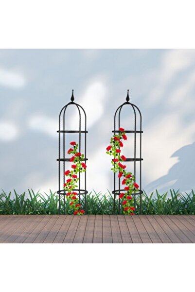 Kardett Set 2 Suporturi Metalice 150cm pentru Flori, Vie, Plante Cataratoare, Obelisc, Cadru Gradina