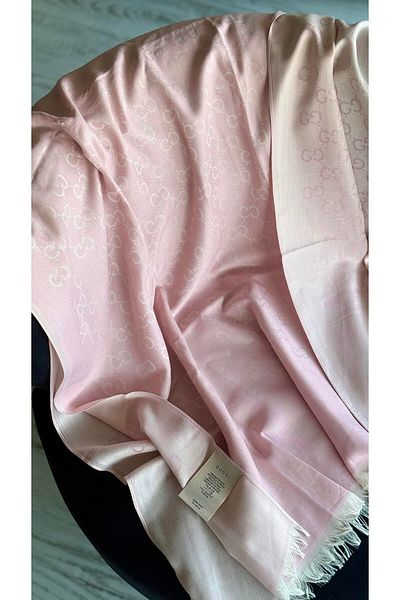 Webinay Home G Pattern Long Label Silk Wool Cotton Shawl Summer 4 Seasons Silk Scraf Hijab