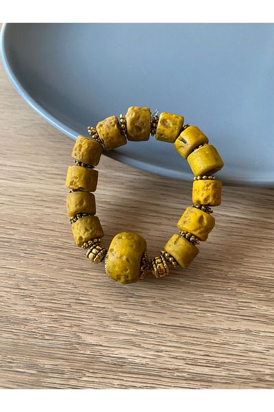 dela otantik Handmade Big Beaded Thick Authentic Women Bracelet - Ethnic Bohemian Vintage Style Bijoux Jewelry