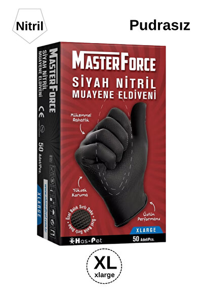 MasterForce Siyah Nitril Eldiven X Large Beden