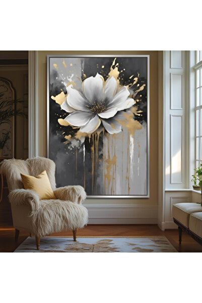 Markazip Gümüş Metal Çerçeveli Kanvas Tablo 70x100cm EYL46-1-K-G