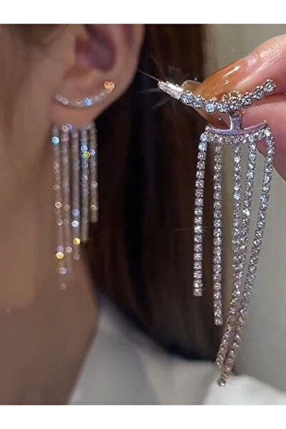 Shisa Jewel Lüks kristal sallantılı küpeler, Kadınlar için.(A50)