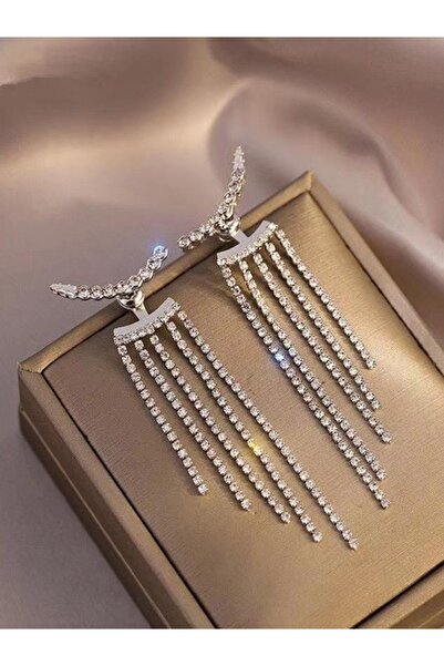 Shisa Jewel Lüks kristal sallantılı küpeler, Kadınlar için.(A50)