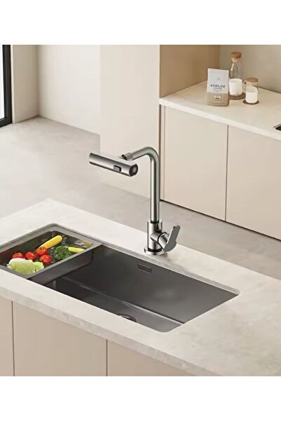 Genel Markalar Tuşlu Şelale Fonksiyonlu Spiralli Mutfak Bataryası 360° Döner ...