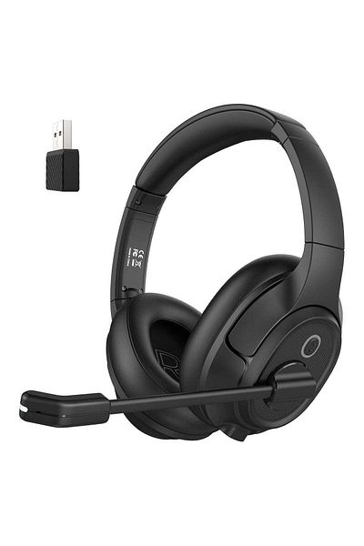 Generic EKSA H6 Wireless Headset with Microphone & USB Dongle [Up to 55 Hours & 10 Metre Range]