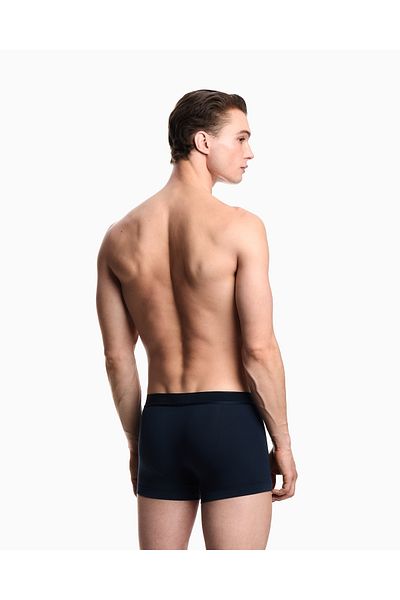 Emporio Armani Men's Waist Elastic Brand Written Tight Short Size Woven Fabric Navy Blue Boxer Em000231 Af14988-Ub102