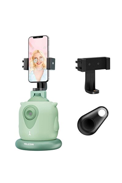 TELESIN مثبت كاميرا ذكي بزاوية 360 درجة للهواتف المحمولة، مع تتبع الذكاء الاص...