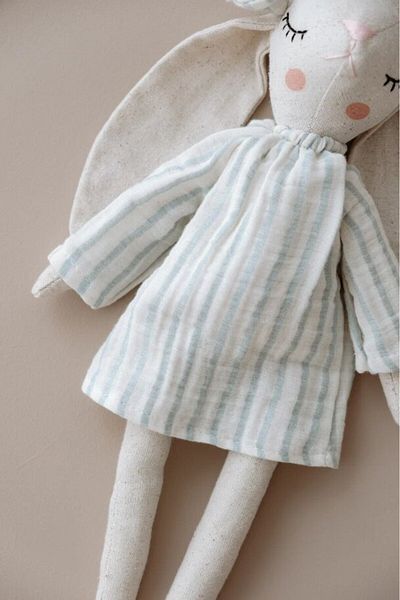 TBA COLLECTION Girl Rabbit Sleeping Companion |   Line Series -Blue