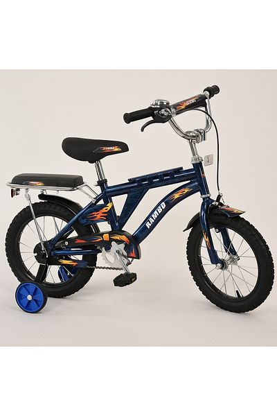 rexa Rambo 16-Inch Kids Bicycle with Training Wheels – Sporty Flame Design
