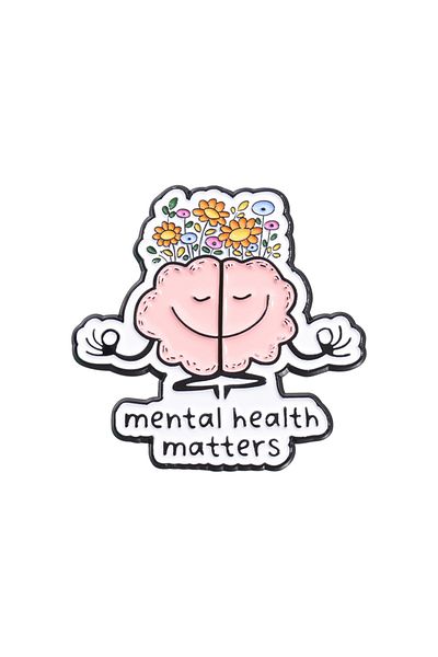 Choice Style 1 Mental Health Series Enamel Pins Social Anxiety Psychology Awareness Quotes Metal Badge Whol
