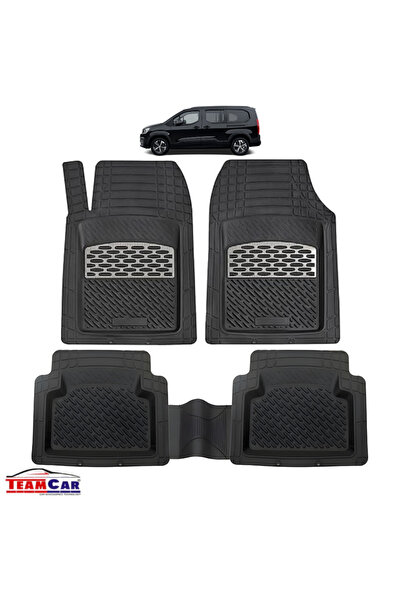 TEAMCAR Covorașe auto tip tavă compatibile cu Peugeot Partner/Rifter (2018-20...