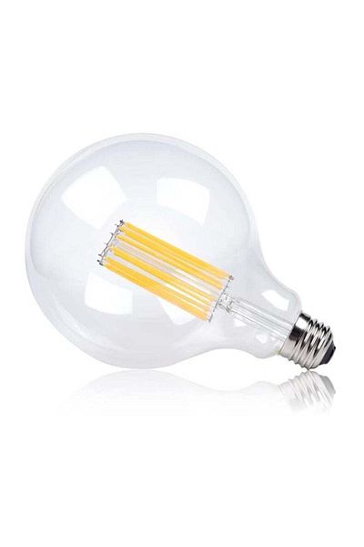 Generic لمبات إضاءة كروية قابلة للتعتيم من ESNCO E27، لمبة شفافة كبيرة الحجم من Edison Screw ES LED Filament Bulb G125 E27،