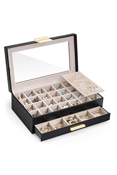 Generic Lolalet Earring Storage Box Case, Large Earring Jewelry Holder Organi...