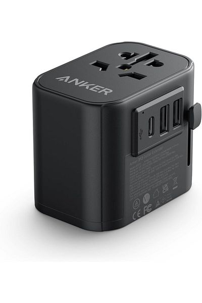 Anker PowerExtend 3-Port 30W Travel Adapter with 1 USB-C & 2 USB-A Ports