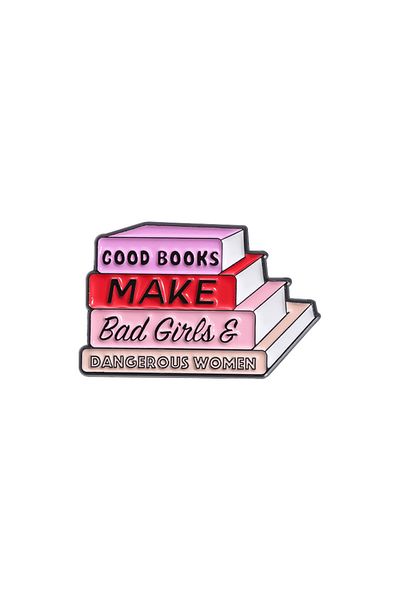 Choice Style 5 Creative Book Collection Enamel Pins Coffee Lazy Cat Bookworm Nerd Magic Book Brooches Lapel