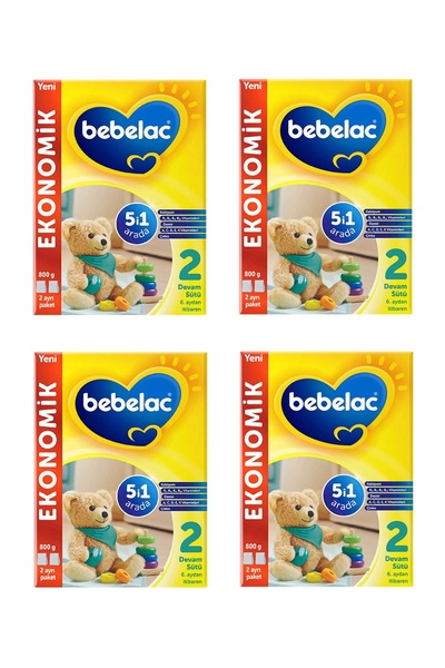 Bebelac 2 Devam Sütü 800 G x 4 Adet