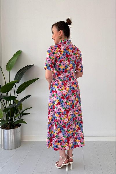 MaziButik Daisy Shirt Dress Pink