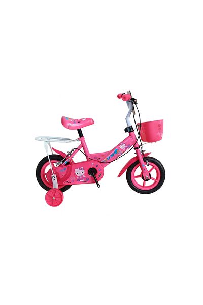 rexa Hello Kitty 12-Inch Girls Bicycle with Training Wheels and Front Basket – Pink