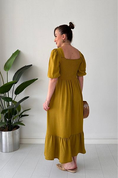 MaziButik Gipeli Straight Dress Oil Green