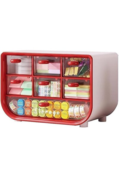 Generic Tazweeq Mini Office Desk Organizer with 7 Drawers, 3 Tiers Stackable ...