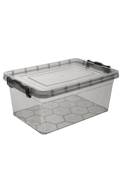 shumee Food container with lid, grey, 14 l
