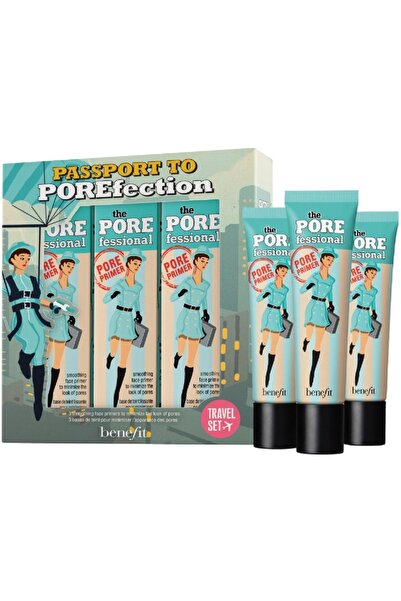 BENEFIT مجموعة مستحضرات التجميل Passport to POREfection من 3 قطع - برايمر الو...