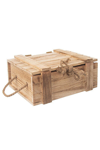 shumee Cutie de depozitare din lemn cu capac 36x26x16 cm