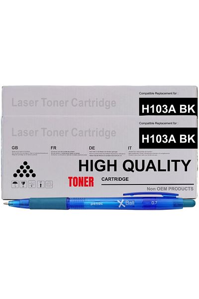 Non-OEM Compatible HP103A Toner Cartridge Set, 2xW1103A Black, 5000pages, Pix Xball