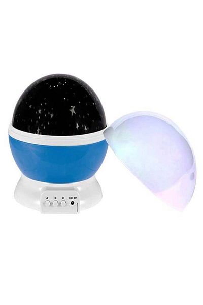 Generic Rotating Starry LED Projector Lamp Blue/Black/White