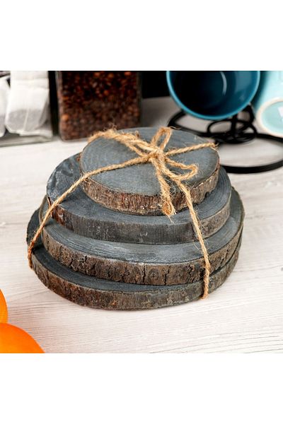 shumee Wood Slice Pad, 4 Pieces