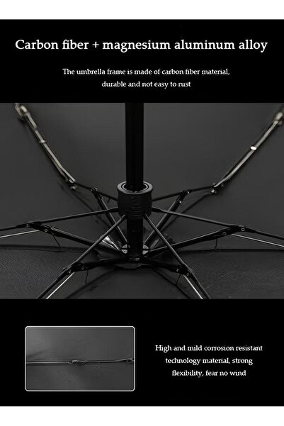 Generic Windproof Umbrella - Lightweight, Sturdy, UV-Proof, Effective Portable Umbrella