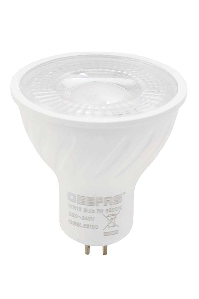 Generic GEEPAS Geepas 7W MR 16 Bulb GESL55100, 560 Lumens, Cool Day Light 6500 K, Energy Efficient Bulb wit