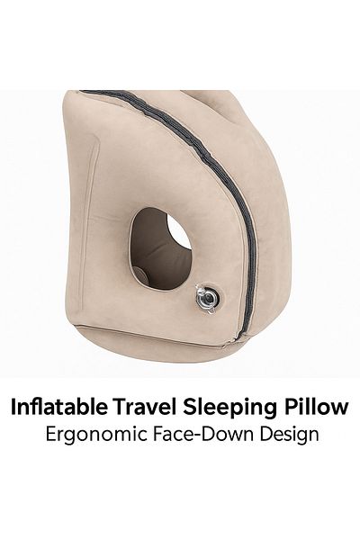 TSUMAB Inflatable Travel Sleeping Pillow – Ergonomic Face-Down Design