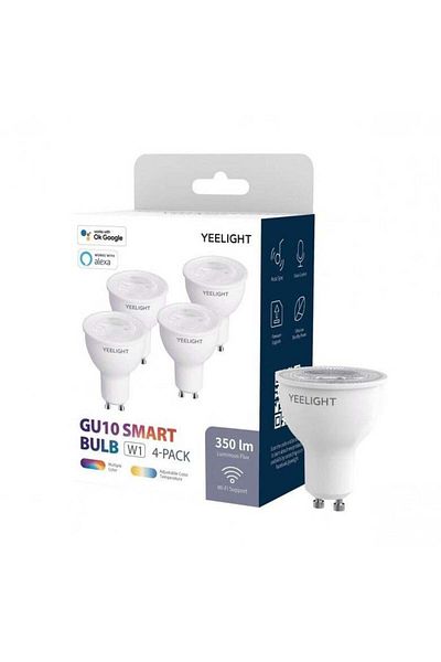 Generic Yeelight Yeelight GU10 Smart Bulb W1 4-pack | Multiple color | Wifi Support | Adjustable color temp
