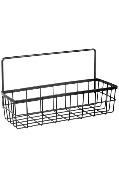shumee Black metal kitchen shelf, hanging on a rail, RADKA, 30x10.5x17cm