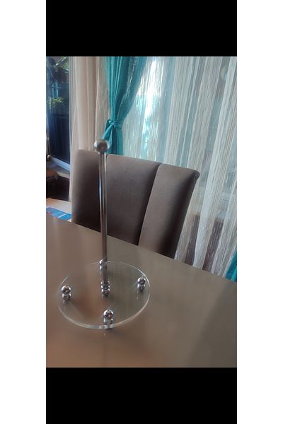 innossa pleksi dekorasyon Bright Silver Brass Plated Paper Towel Holder