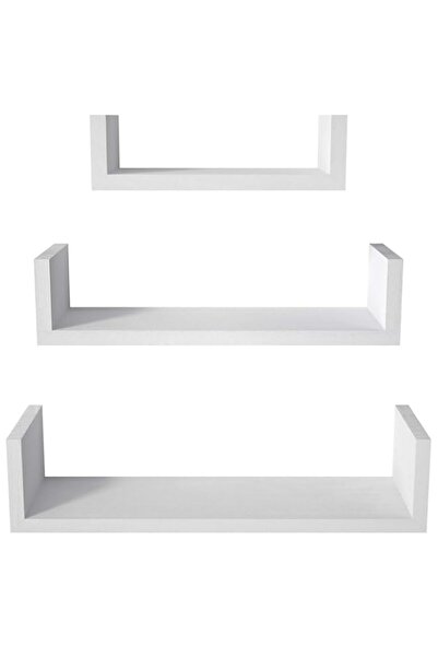 Generic SRIWATANA Floating Shelves Wall Mounted, Solid Wood Wall Shelves, White