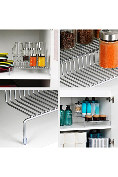 shumee Grey metal kitchen shelf, 3 tiers, 28x26x11 cm