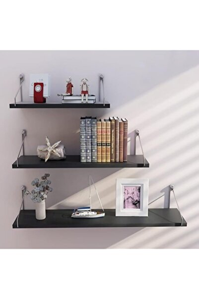Generic LYLYMYKHH Floating Shelves for Wall - Set of 3 Hanging Wood Shelf Rus...