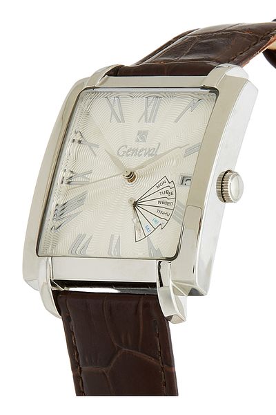 GENEVAL Men's Leather Analog Wrist Watch GL141WWO