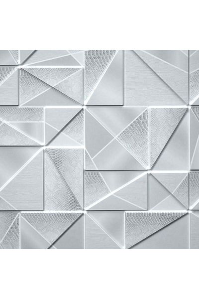 Mercaton Decorative panel, PVC, 3D marble pattern, abstract, gray shades, 96×48.5 cm