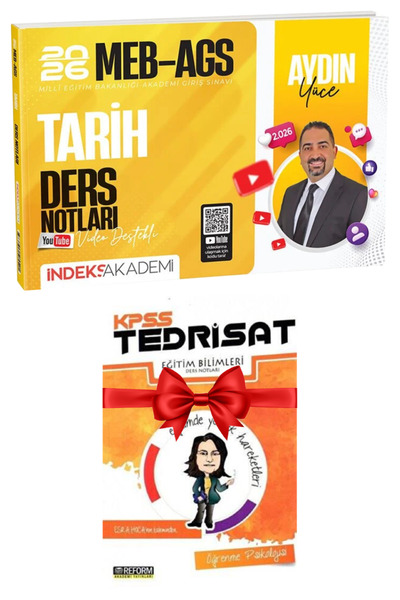 İndeks Akademi MEB AGS 2026 Aydın Yüce Tarih Ders Notları Video Destekli