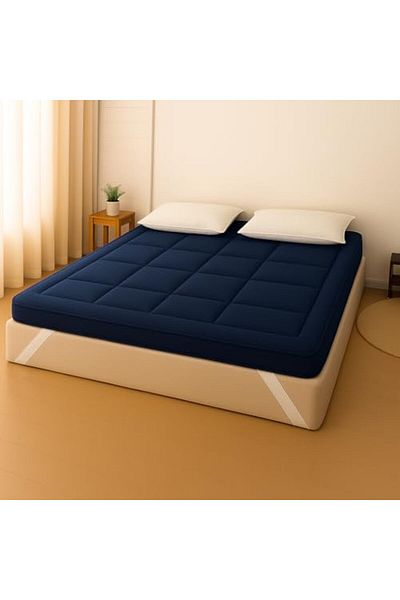 MAXQON Mattress Topper 10CM Thickness Quilted Microfiber 900gsm, (Blue, Queen (160x200x10CM))